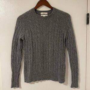 Grey 1901 cashmere cable knit sweater